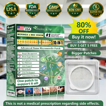 𝐎𝐟𝐟𝐢𝐜𝐢𝐚𝐥 𝐔𝐒 𝐒𝐭𝐨𝐫𝐞 🇺🇸  | 🧑‍⚕️🩺 𝐆𝐞𝐞𝐋𝐞𝐦𝐨𝐧® Moringa · Berberine × NAD+ 𝟏𝟎-𝐢𝐧-𝟏 𝐀𝐝𝐯𝐚𝐧𝐜𝐞𝐝 𝐍𝐚𝐧𝐨 𝐌𝐢𝐜𝐫𝐨𝐧𝐞𝐞𝐝𝐥𝐞 𝐏𝐚𝐭𝐜𝐡 — 𝐎𝐧𝐜𝐞 𝐃𝐚𝐢𝐥𝐲, 𝐕𝐢𝐬𝐢𝐛𝐥𝐞 𝐑𝐞𝐬𝐮𝐥𝐭𝐬 𝐢𝐧 𝟕 𝐃𝐚𝐲𝐬