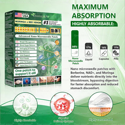 𝐎𝐟𝐟𝐢𝐜𝐢𝐚𝐥 𝐔𝐒 𝐒𝐭𝐨𝐫𝐞 🇺🇸  | 🧑‍⚕️🩺💕 𝐆𝐞𝐞𝐋𝐞𝐦𝐨𝐧® Moringa · Berberine × NAD+ 𝟏𝟎-𝐢𝐧-𝟏 𝐀𝐝𝐯𝐚𝐧𝐜𝐞𝐝 𝐍𝐚𝐧𝐨 𝐌𝐢𝐜𝐫𝐨𝐧𝐞𝐞𝐝𝐥𝐞 𝐏𝐚𝐭𝐜𝐡 — 𝐎𝐧𝐜𝐞 𝐃𝐚𝐢𝐥𝐲, 𝐕𝐢𝐬𝐢𝐛𝐥𝐞 𝐑𝐞𝐬𝐮𝐥𝐭𝐬 𝐢𝐧 𝟕 𝐃𝐚𝐲𝐬